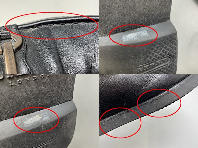 BURBERRY LONDON バーバリー ロンドン レザー ビット ローファー 24.5cm 中古  ブラック 黒 靴 シューズ ブランド レディース おしゃれ