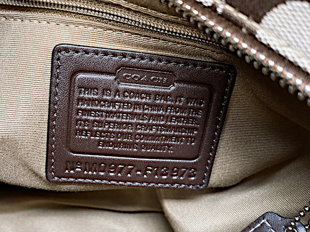 COACH コーチ シグネチャー トートバッグ 中古  F13973 ベージュ 鞄 レディース おしゃれ ブランド