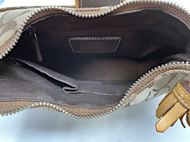 COACH コーチ シグネチャー ショルダーバッグ 中古  6824 ベージュ 鞄 レディース おしゃれ ブランド