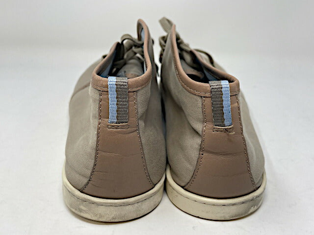Salvatore Ferragamo サルヴァトーレフェラガモ キャンバス デザートブーツ 約25.5cm 中古  ショート ベージュ 7 メンズ ブランド シューズ 靴 シンプル