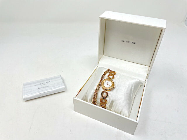 JILL STUART ジルスチュアート クォーツ ブレスレット 腕時計 中古  VC01-0080 ピンクゴールド 金色 チェーン レディース ブランド