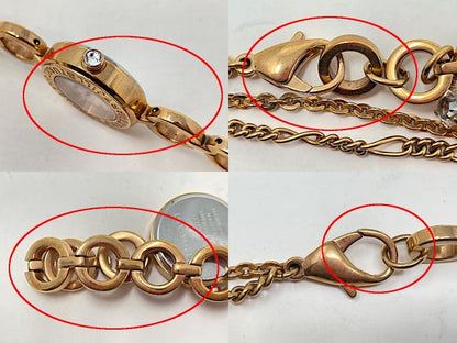 JILL STUART ジルスチュアート クォーツ ブレスレット 腕時計 中古  VC01-0080 ピンクゴールド 金色 チェーン レディース ブランド