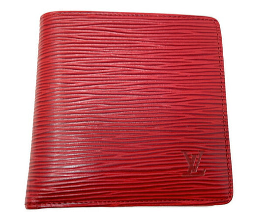 LOUIS VUITTON ルイヴィトン エピ ポルトフォイユ マルコ M63547 中古  MI0951 二つ折り財布 カスティリアンレッド 赤 ウォレット