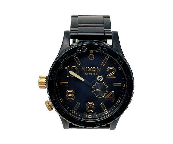 NIXON ニクソン THE51-30 クォーツ 腕時計 中古  ブラック ゴールド 黒 金色 メンズ アナログ ブランド