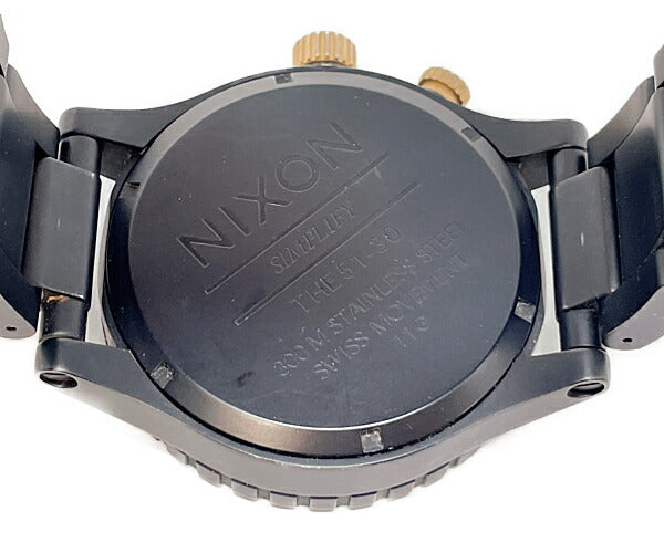 NIXON ニクソン THE51-30 クォーツ 腕時計 中古  ブラック ゴールド 黒 金色 メンズ アナログ ブランド