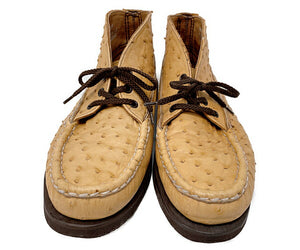 RUSSELL MOCCASIN ラッセルモカシン オーストリッチ デザートブーツ 約26.5cm 中古  チャッカブーツ レザー 8.5 メンズ ブランド 靴 シューズ