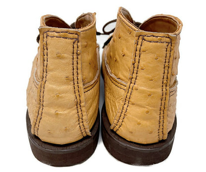 RUSSELL MOCCASIN ラッセルモカシン オーストリッチ デザートブーツ 約26.5cm 中古  チャッカブーツ レザー 8.5 メンズ ブランド 靴 シューズ