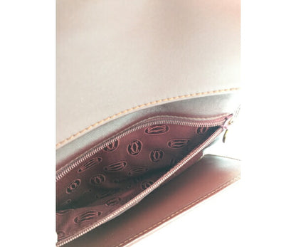 Cartier マストライン 小物入れ 中古  カルティエ ジュエリーケース ボルドー コンパクト