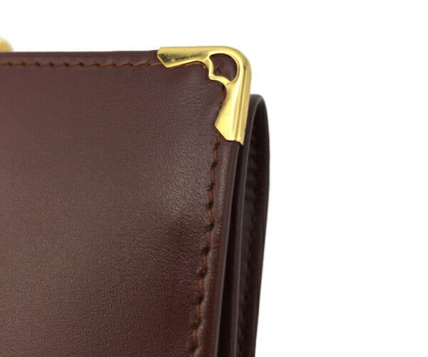 Cartier マストライン 小物入れ 中古  カルティエ ジュエリーケース ボルドー コンパクト