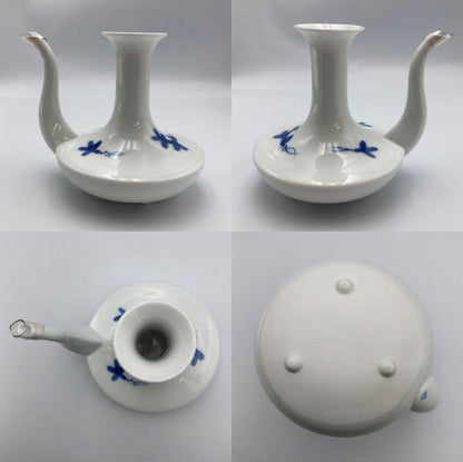 未使用品 深川製磁 根引松 直燗揃 盃5口 中古  徳利 酒器揃 和食器 おちょこ