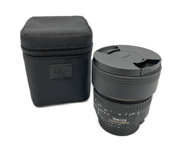 SIGMA 15mm F2.8 EX DG フィッシュアイ ニコンマウント 中古  シグマ 魚眼レンズ カメラ ケース fisheye