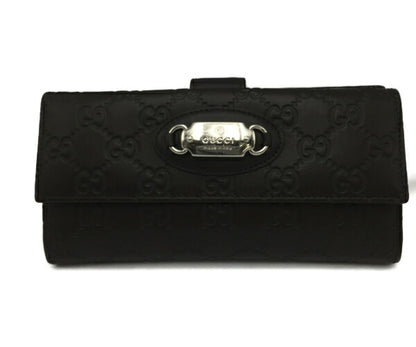 GUCCI  グッチシマ Wホック長財布 中古  231841 GGシマ 2つ折り レザー ブラウン メンズ