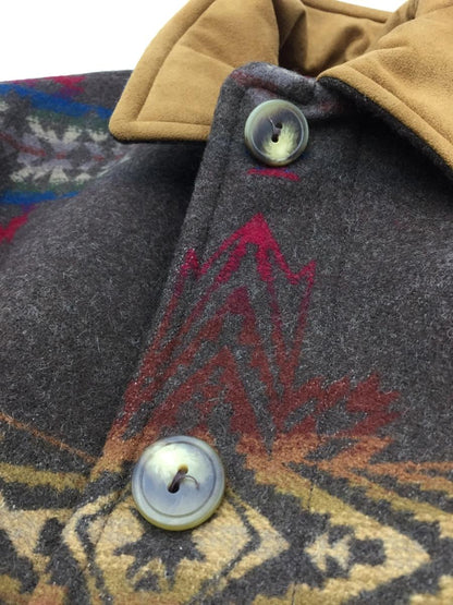 PENDLETON ペンドルトン ネイティブ柄 ウール混 コート  Sサイズ 中古  ブランケットコート 幾何学模様 レディース ハーフ