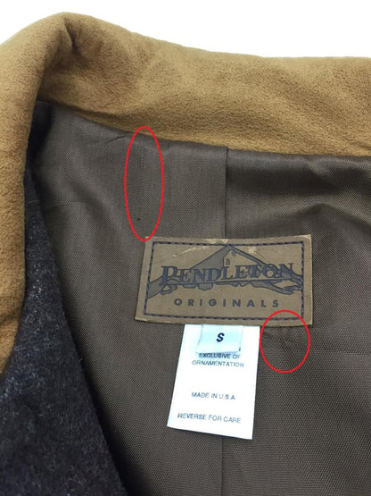 PENDLETON ペンドルトン ネイティブ柄 ウール混 コート  Sサイズ 中古  ブランケットコート 幾何学模様 レディース ハーフ