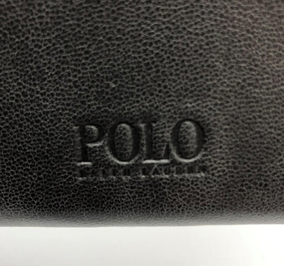 POLO RALPH LAUREN ラルフローレン レザー 長財布 中古  ロングウォレット 羊革 ブラック ブランド ワンポイント