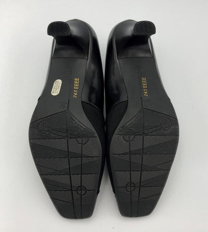 ワコール Comfoot エクセレントコレクション パンプス 24.5cm EEEE 中古  wacoal コムフット スエード レディース シューズ 靴 ブラック