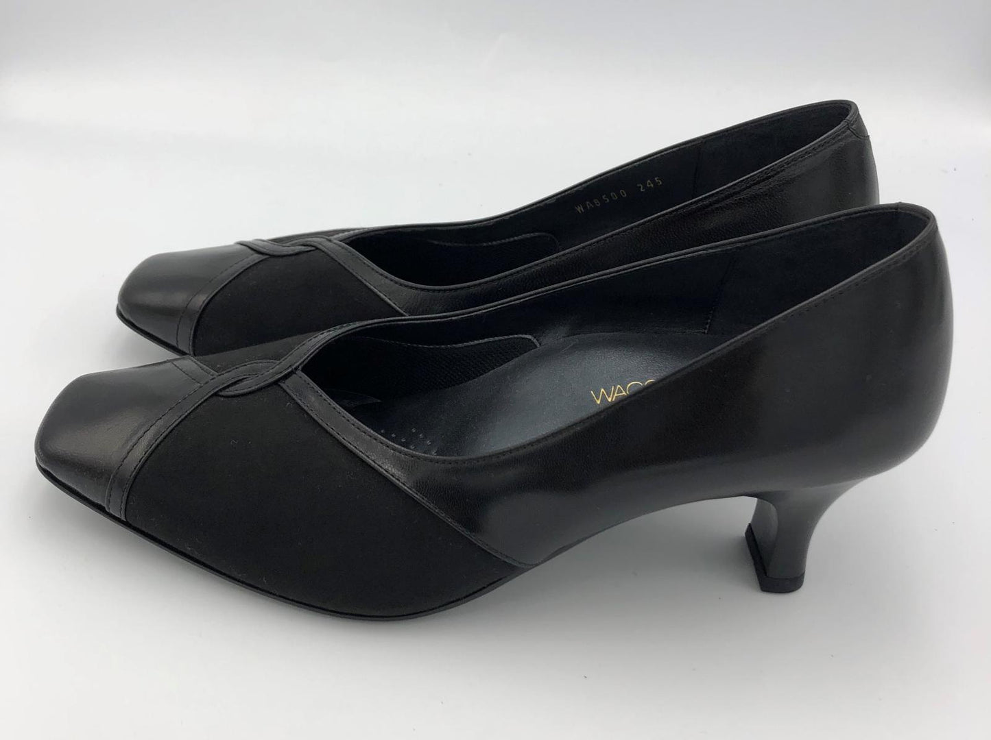 ワコール Comfoot エクセレントコレクション パンプス 24.5cm EEEE 中古  wacoal コムフット スエード レディース シューズ 靴 ブラック