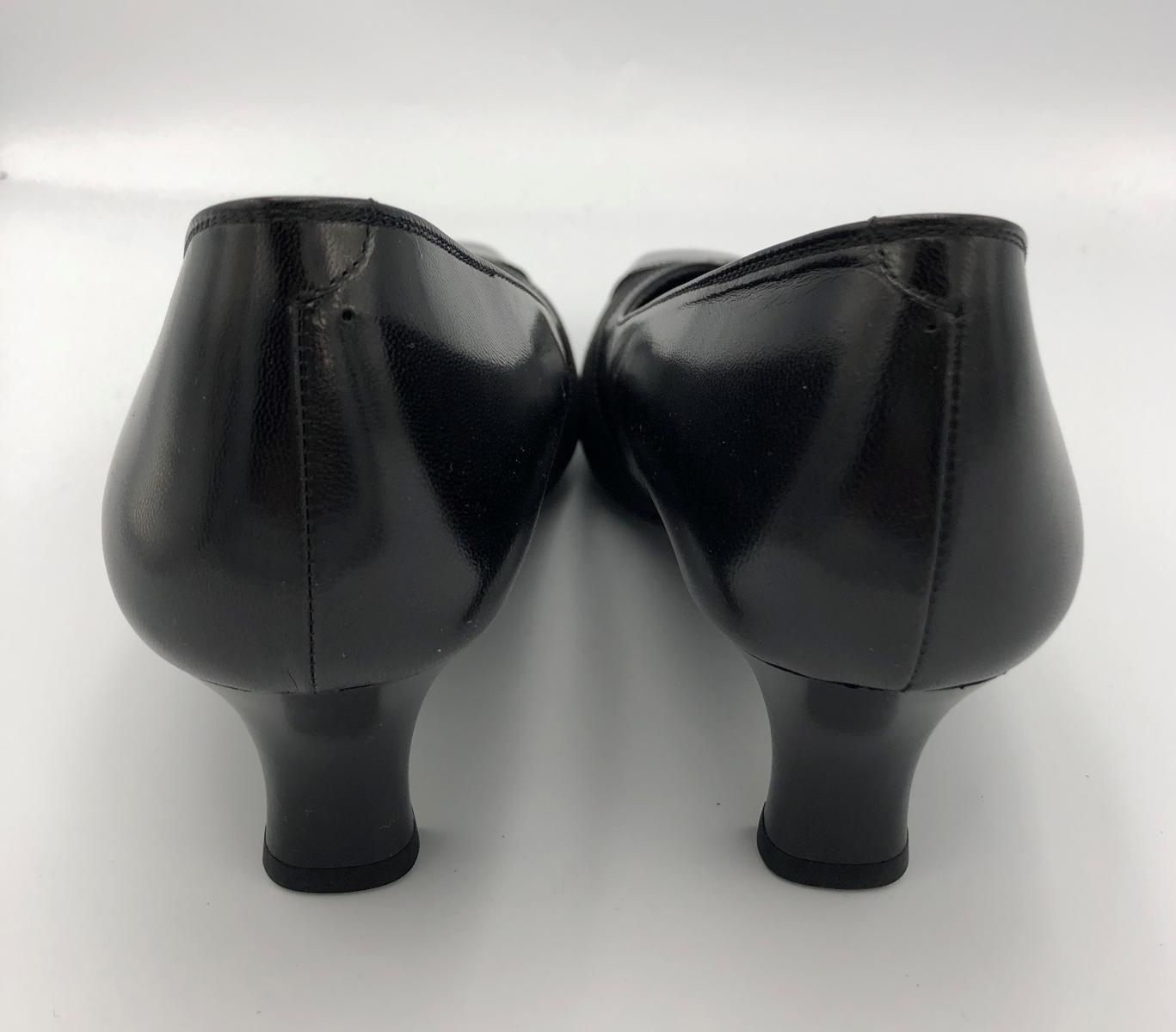 ワコール Comfoot エクセレントコレクション パンプス 24.5cm EEEE 中古  wacoal コムフット スエード レディース シューズ 靴 ブラック