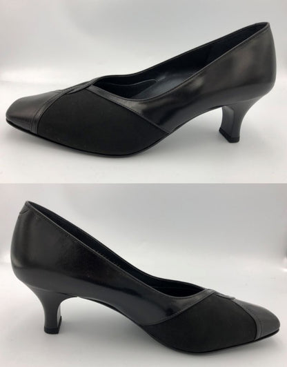 ワコール Comfoot エクセレントコレクション パンプス 24.5cm EEEE 中古  wacoal コムフット スエード レディース シューズ 靴 ブラック