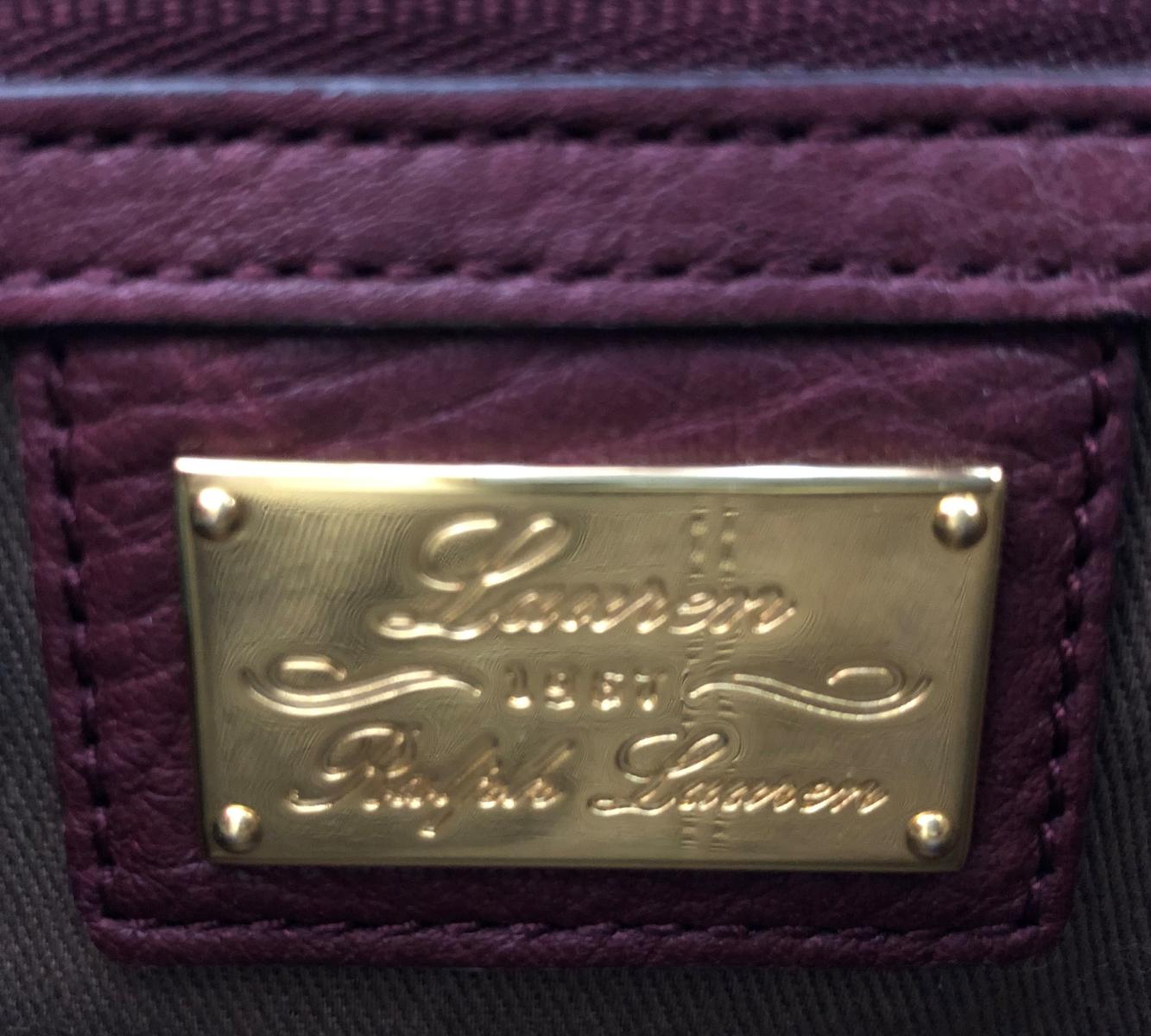 LAUREN RALPH LAUREN ローレン ラルフローレン LXVII ショルダーバッグ 中古  ボルドー レッド 赤 レディース ブランド レザー