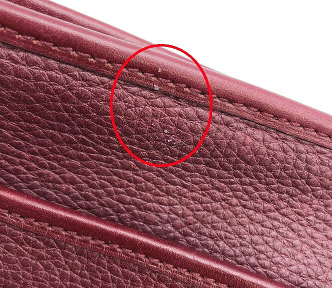 LAUREN RALPH LAUREN ローレン ラルフローレン LXVII ショルダーバッグ 中古  ボルドー レッド 赤 レディース ブランド レザー