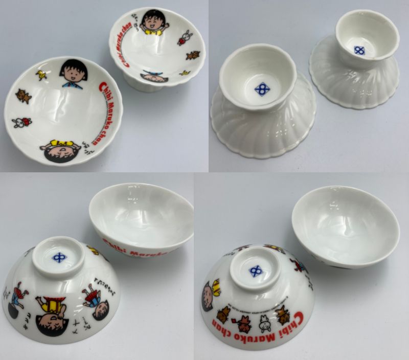 ちびまる子ちゃん 当時物 食器　8種16点セット 中古　 レトロ 皿 茶碗 キャラクター 昭和 マグカップ ラーメン鉢 希少