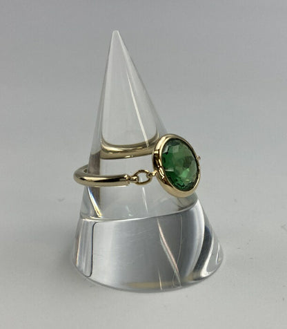 SWAROVSKI TAHLIA スワロフスキー タリア ストーンリング  サイズ５２（10-12号 ） ダークグリーン　中古　 アクセサリー ジュエリー レディース ゴールド 石
