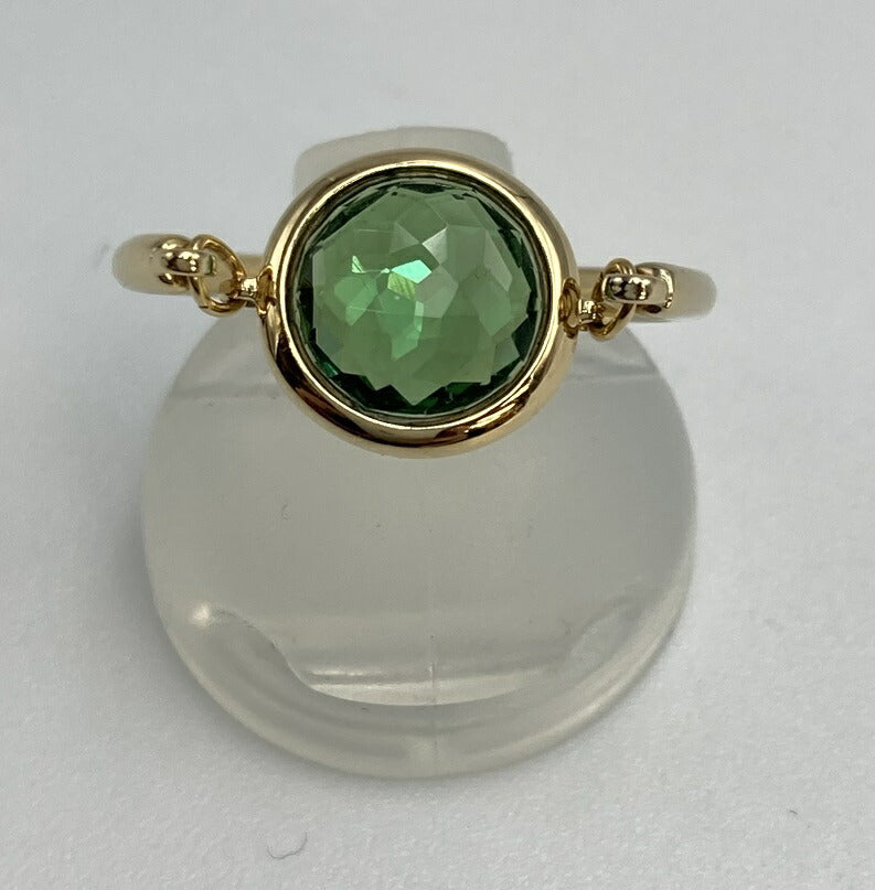 SWAROVSKI TAHLIA スワロフスキー タリア ストーンリング  サイズ５２（10-12号 ） ダークグリーン　中古　 アクセサリー ジュエリー レディース ゴールド 石