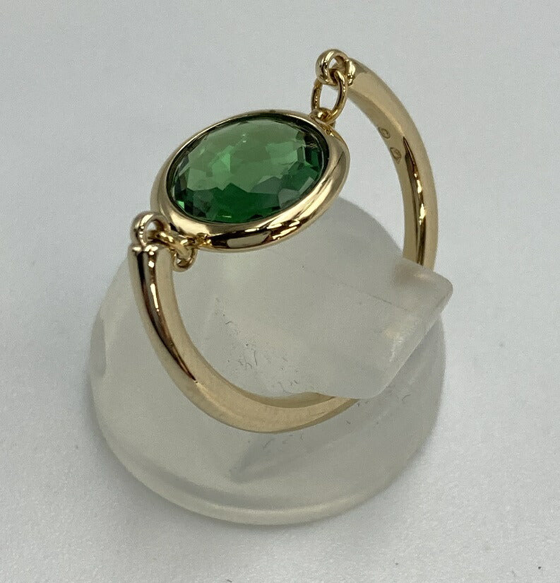SWAROVSKI TAHLIA スワロフスキー タリア ストーンリング  サイズ５２（10-12号 ） ダークグリーン　中古　 アクセサリー ジュエリー レディース ゴールド 石
