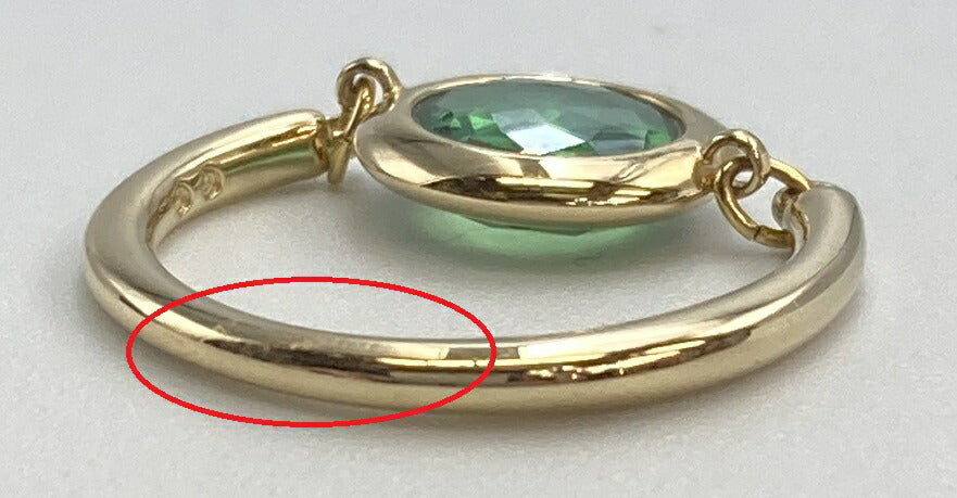 SWAROVSKI TAHLIA スワロフスキー タリア ストーンリング  サイズ５２（10-12号 ） ダークグリーン　中古　 アクセサリー ジュエリー レディース ゴールド 石