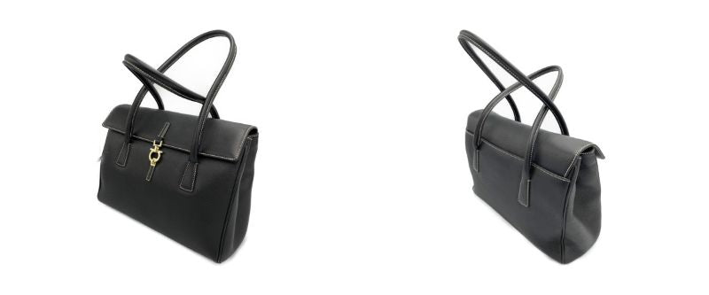 Salvatore Ferragamo ガンチーニ レザー ハンドバッグ 中古  サルヴァトーレフェラガモ AB-21 3387 本革 鞄 ブランド