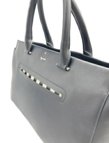agnes b. アニエスベー  レザー　2WAYバッグ　ネイビー 中古  ショルダーバッグ ハンドバッグ 紺 レディース 斜め掛け