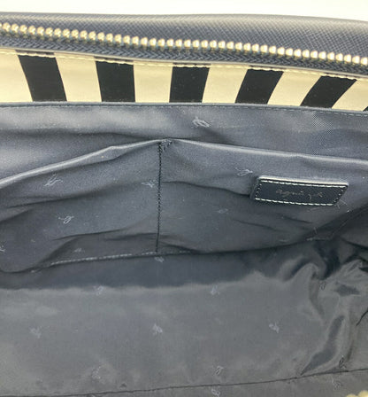 agnes b. アニエスベー  レザー　2WAYバッグ　ネイビー 中古  ショルダーバッグ ハンドバッグ 紺 レディース 斜め掛け