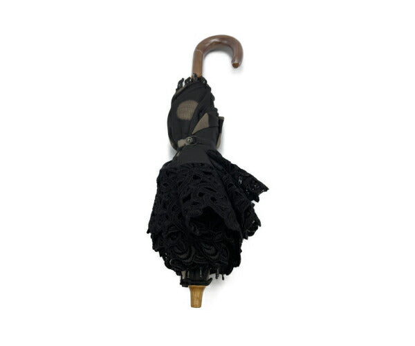 未使用品 弓月 絹100％ 水玉 日傘 中古  YUZUKI シルク ドット レース 日本製
