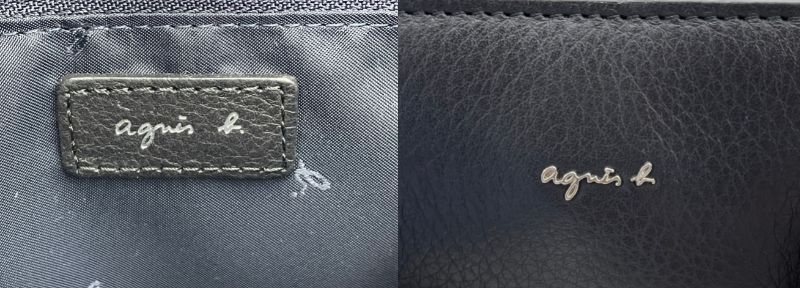 agnes b. レザー 2way バッグ 中古  アニエスベー 本革 鞄 ハンド ショルダー 肩掛け ブラック