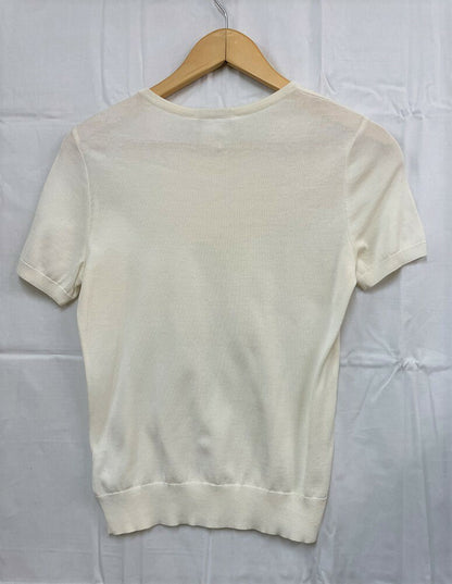CHANEL 半袖 ニット L 40 中古  シャネル サマーニット 夏 ブランド トップス ココマーク