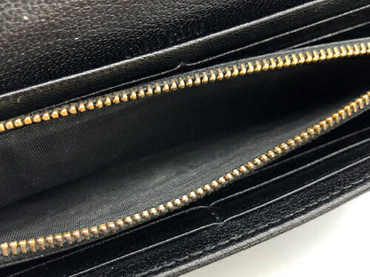 miu miu ミュウミュウ スタッズ パスケース付 長財布 中古  ２つ折り長財布 ブランド ブラック 黒 レディース レザー