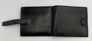 GUCCI グッチ レザー 2つ折り 財布 中古  ブランド メンズ ブラック ウォレット ミニ シンプル 黒