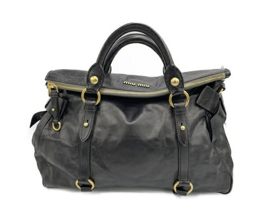 miu miu レザー 2WAY ショルダー バッグ 中古  ミュウミュウ 肩掛け ハンド 鞄 本革 おしゃれ ブランド