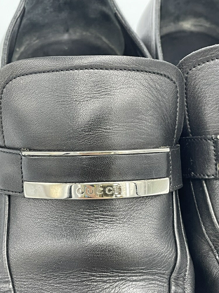 GUCCI ビジネス シューズ 158436 39E(約25.0) 中古  グッチ 靴 ローファー レザー 本革 ブランド メンズ