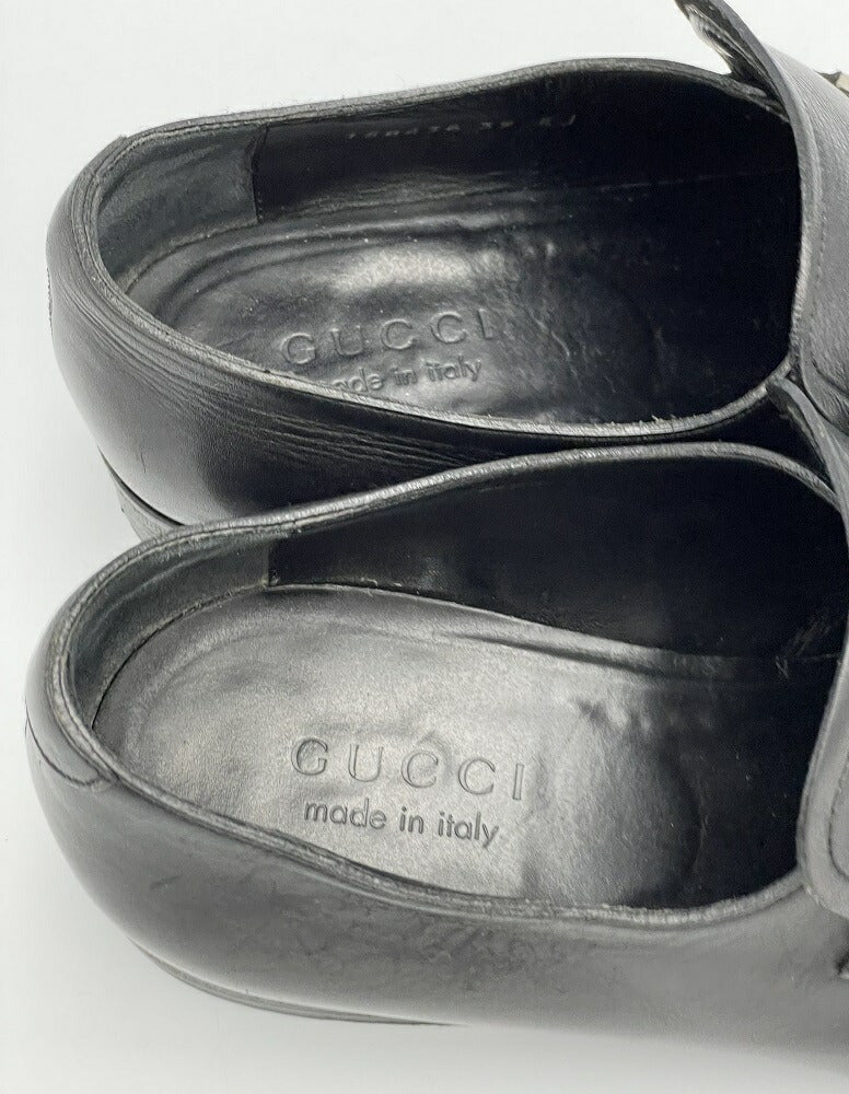 GUCCI ビジネス シューズ 158436 39E(約25.0) 中古  グッチ 靴 ローファー レザー 本革 ブランド メンズ
