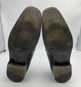 GUCCI ビジネス シューズ 158436 39E(約25.0) 中古  グッチ 靴 ローファー レザー 本革 ブランド メンズ