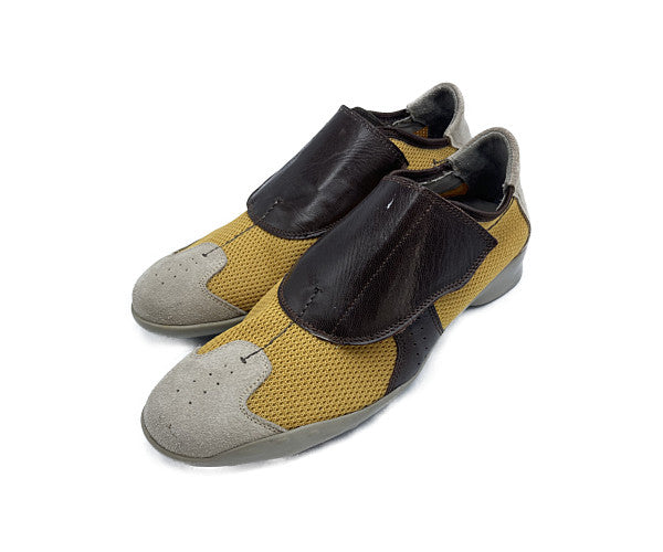 PRADA スポーツ メッシュスニーカー ３６ 2/1(約23.5cm) 中古　 レディース プラダ マジックテープ レザー イエロー