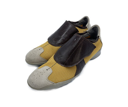 PRADA スポーツ メッシュスニーカー ３６ 2/1(約23.5cm) 中古　 レディース プラダ マジックテープ レザー イエロー