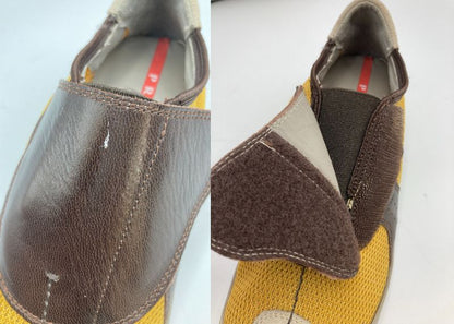 PRADA スポーツ メッシュスニーカー ３６ 2/1(約23.5cm) 中古　 レディース プラダ マジックテープ レザー イエロー