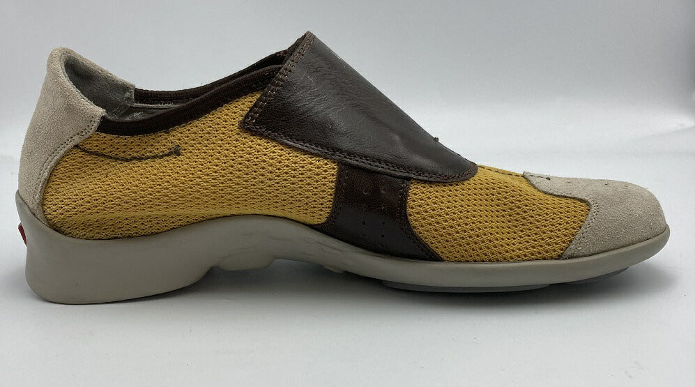 PRADA スポーツ メッシュスニーカー ３６ 2/1(約23.5cm) 中古　 レディース プラダ マジックテープ レザー イエロー