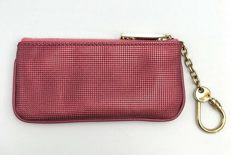 FENDI フェンディ ラミネート レザー キーリング付 コインケース 中古  ブランド ピンク ウォレット 小物 レディース 小銭入れ