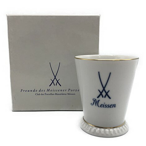 Meissen マイセン 双剣 マーク ゴブレット 2008 中古  タンブラー カップ 洋食器 ロゴ おしゃれ コップ 白