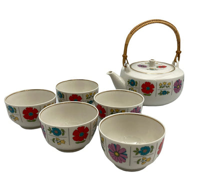 Noritake オールドノリタケ Ivory China 1960年代  煎茶揃い 5客 中古　 湯呑 急須 茶器 レトロ カップ アイボリー チャイナ