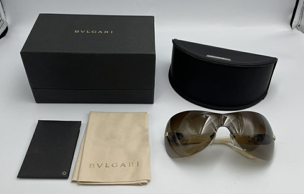 BVLGARI ワンレンズ サングラス 6054 中古  ブルガリ ラインストーン グラデーションレンズ ブランド